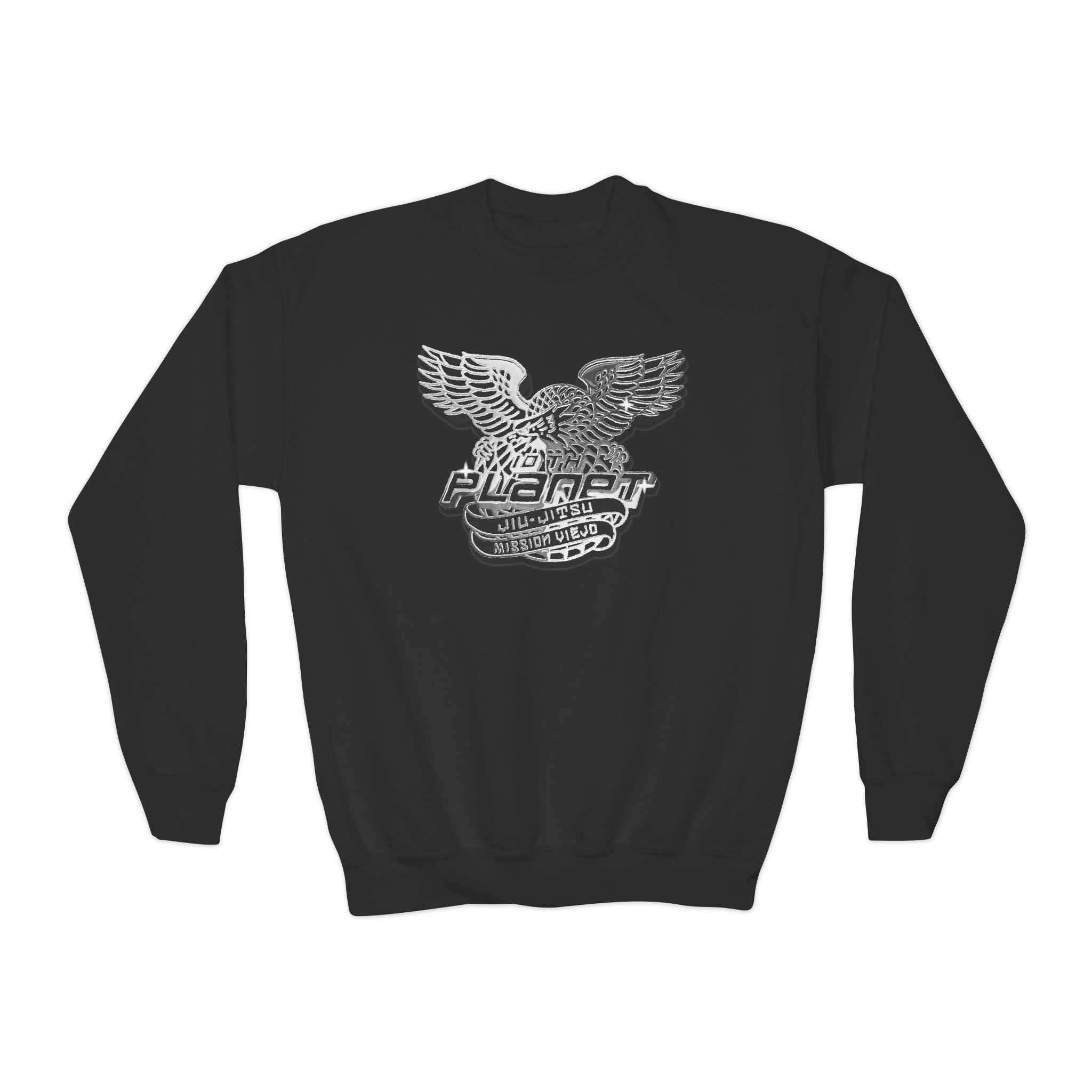 10PMV Chrome Eagle Youth Crewneck Sweater (Black)