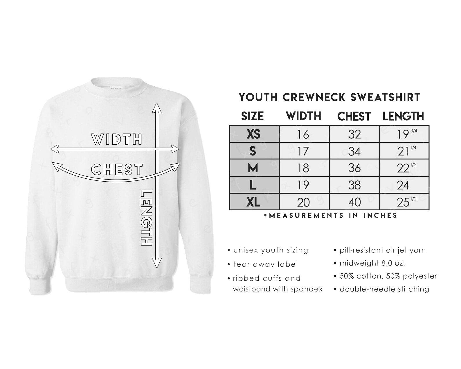 10PMV Chrome Eagle Youth Crewneck Sweater (Black)