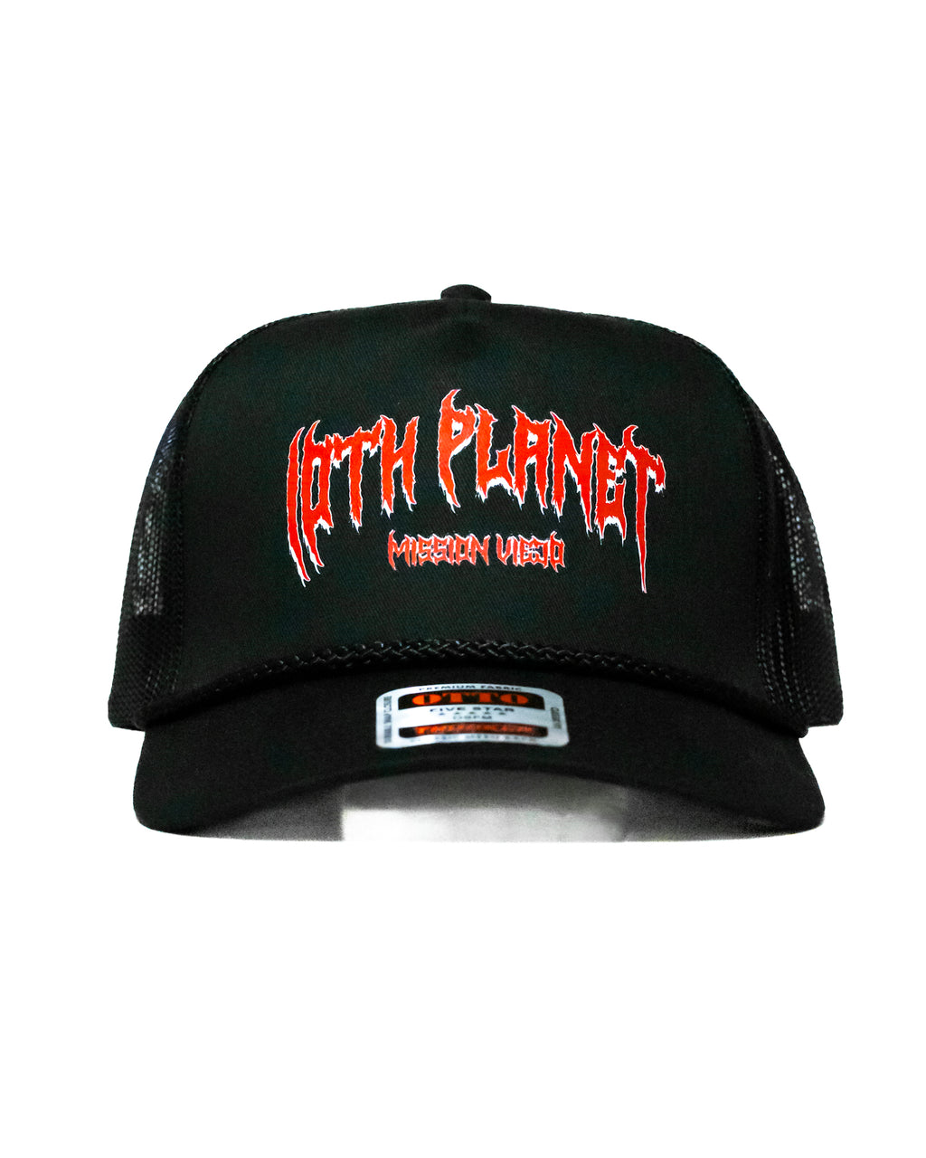 10PMV Trucker Mesh Snap Back w/Rope (Blk/Red) (Med Height)