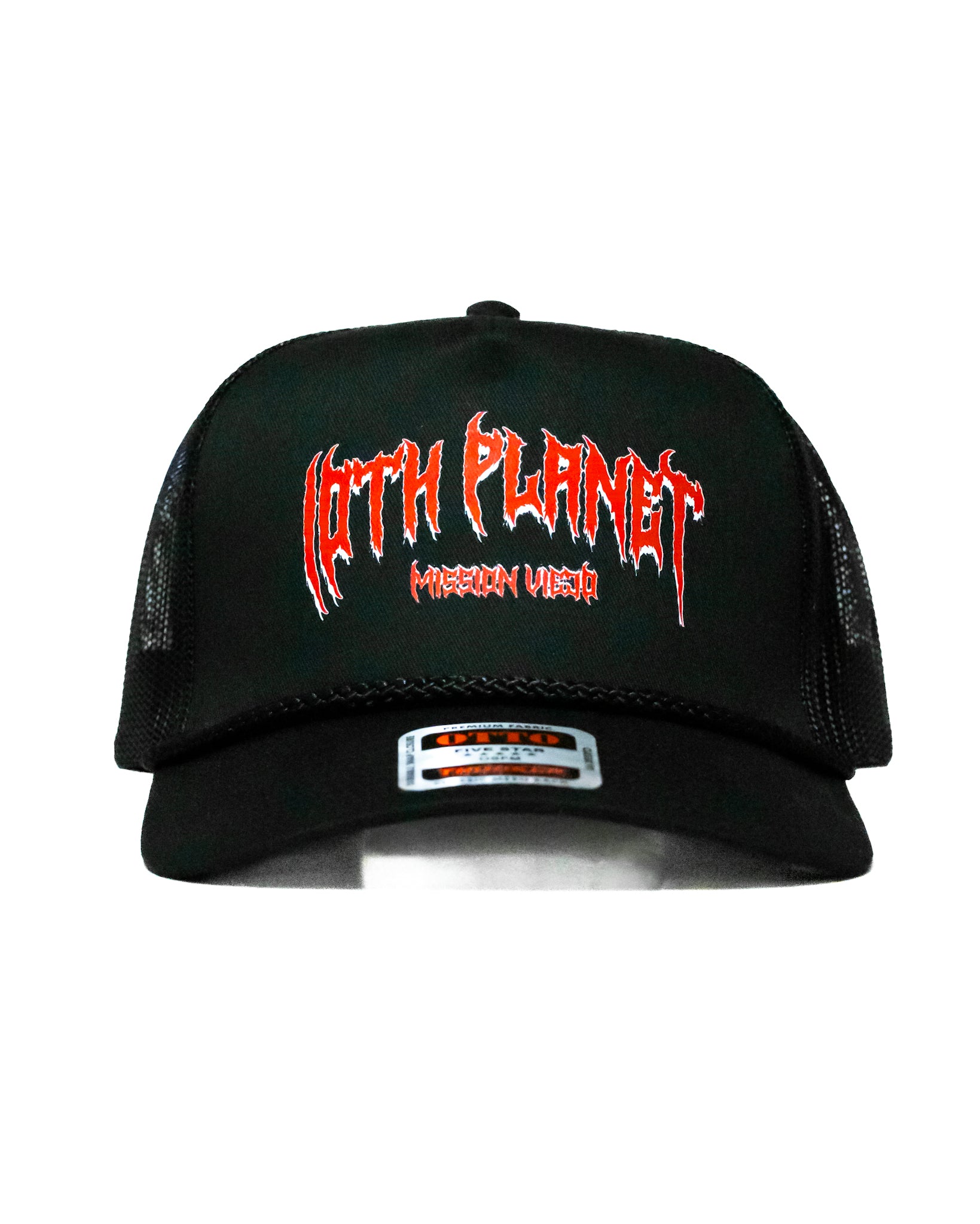 10PMV Trucker Mesh Snap Back w/Rope (Blk/Red) (Med Height)