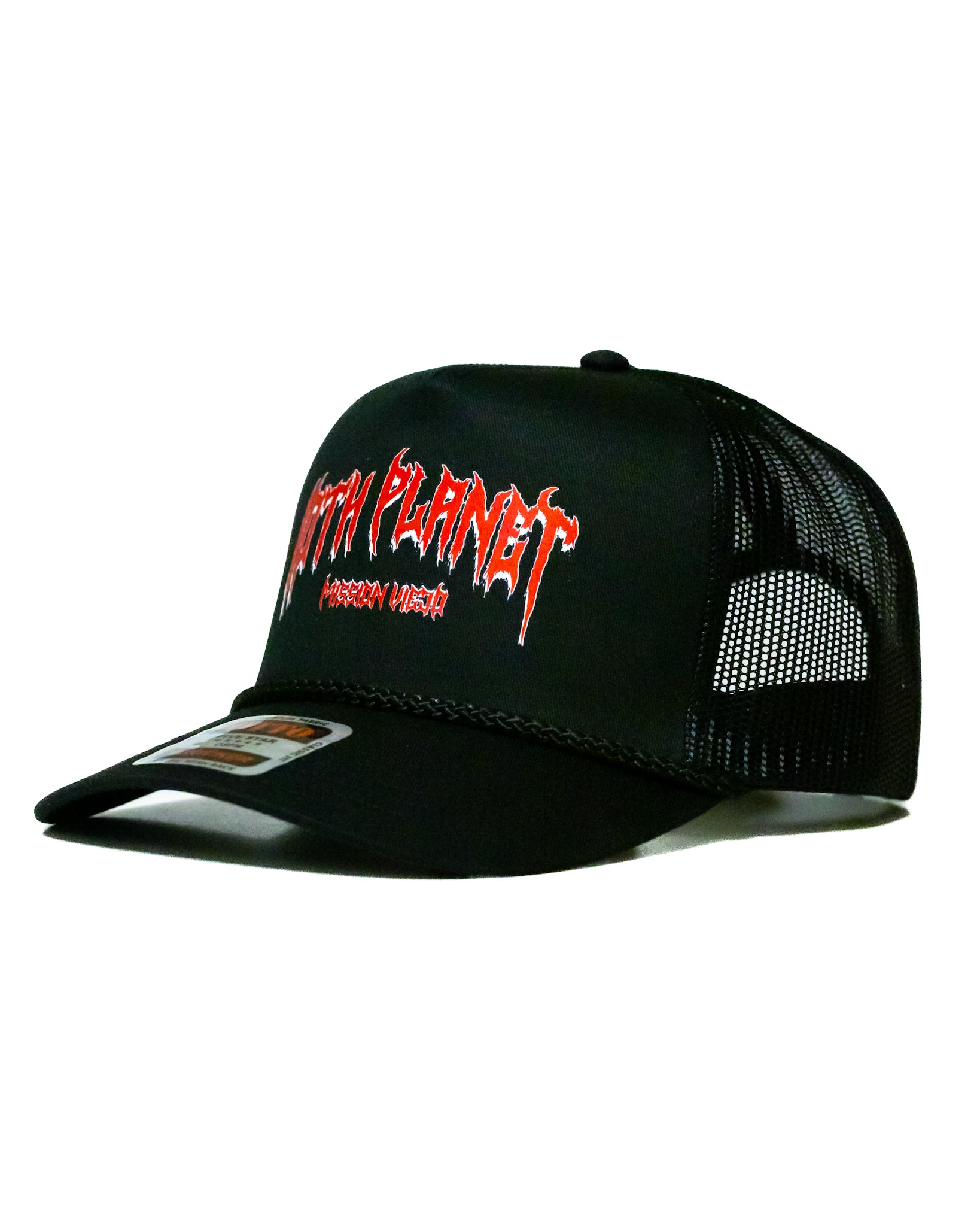 10PMV Trucker Mesh Snap Back w/Rope (Blk/Red) (Med Height)