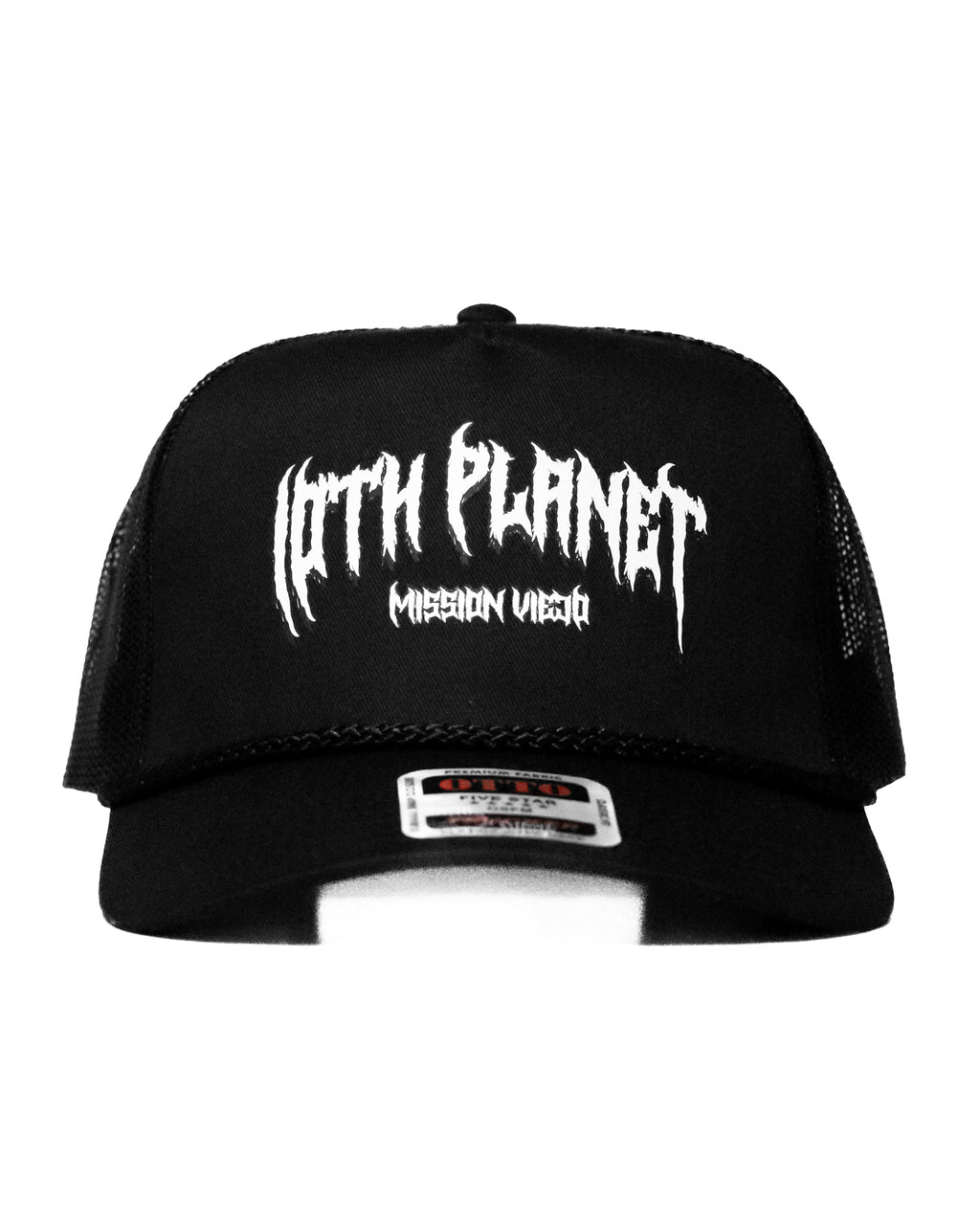 10PMV Trucker Mesh Snap Back w/Rope (Blk/White) (Med Height)