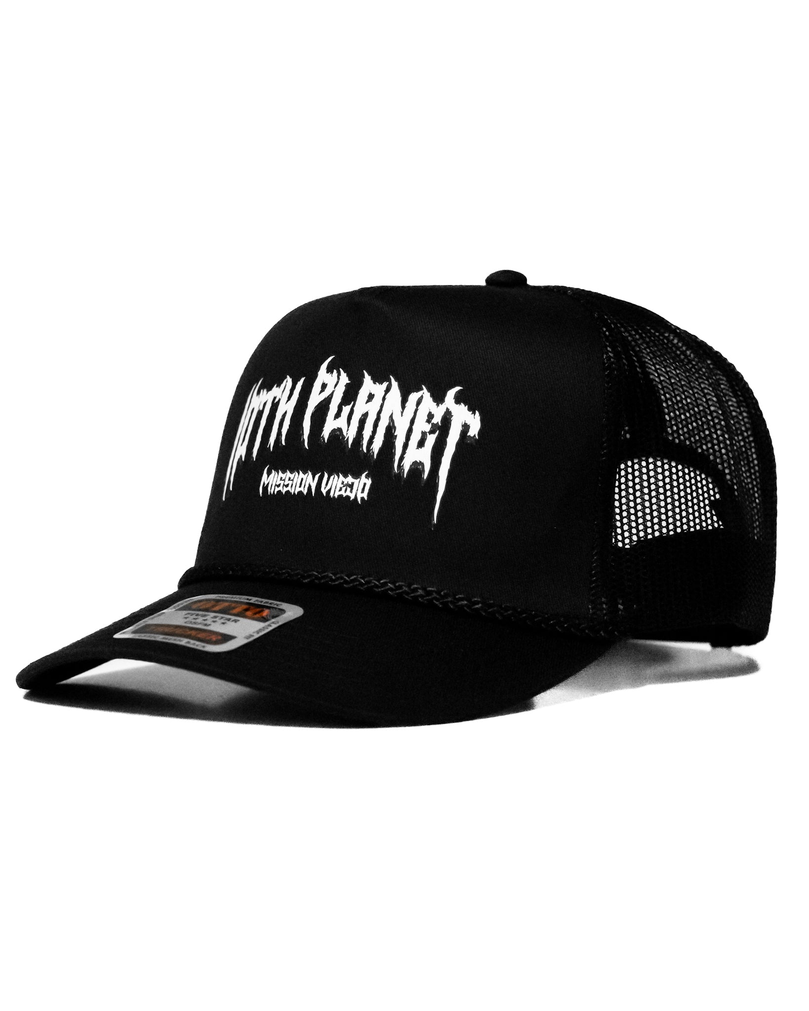 10PMV Trucker Mesh Snap Back w/Rope (Blk/White) (Med Height)