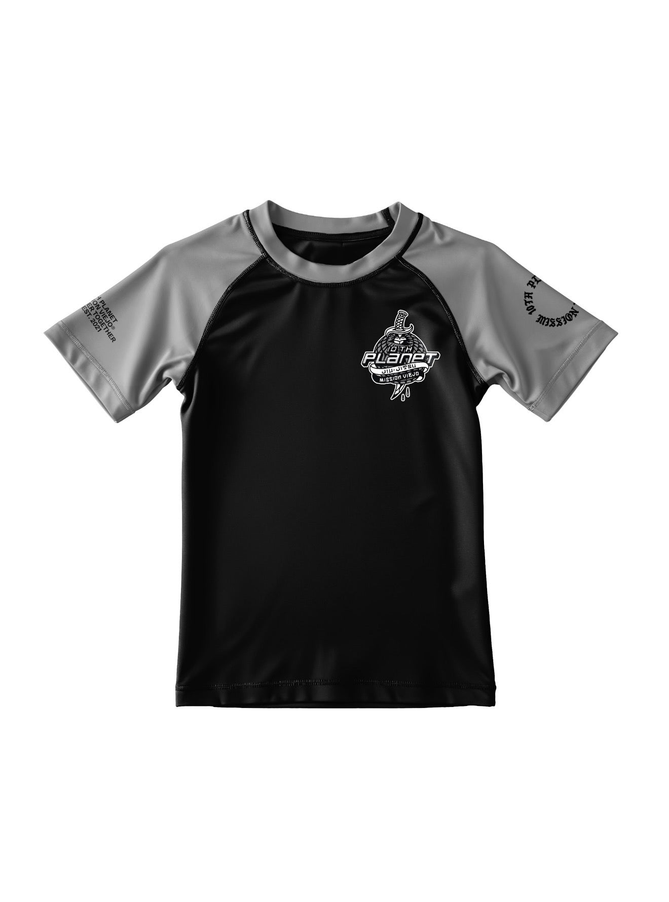 Dagger 2.0 Rashguard (Short Sleeve) (White & Gray) (All Sizes)